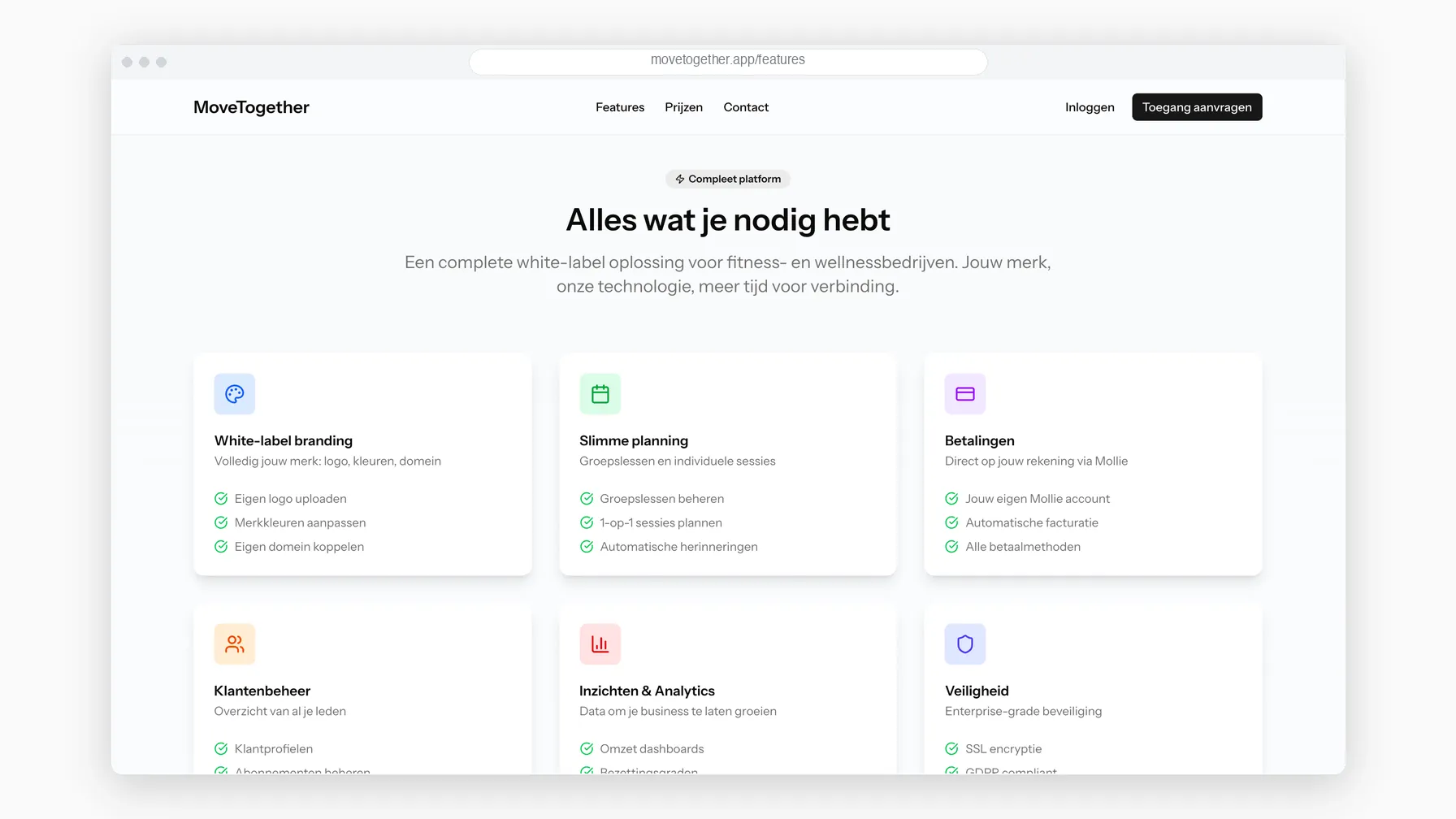 Het functieraster: eigen huisstijl, planning, betalingen, ledenbeheer, rapportage en beveiliging